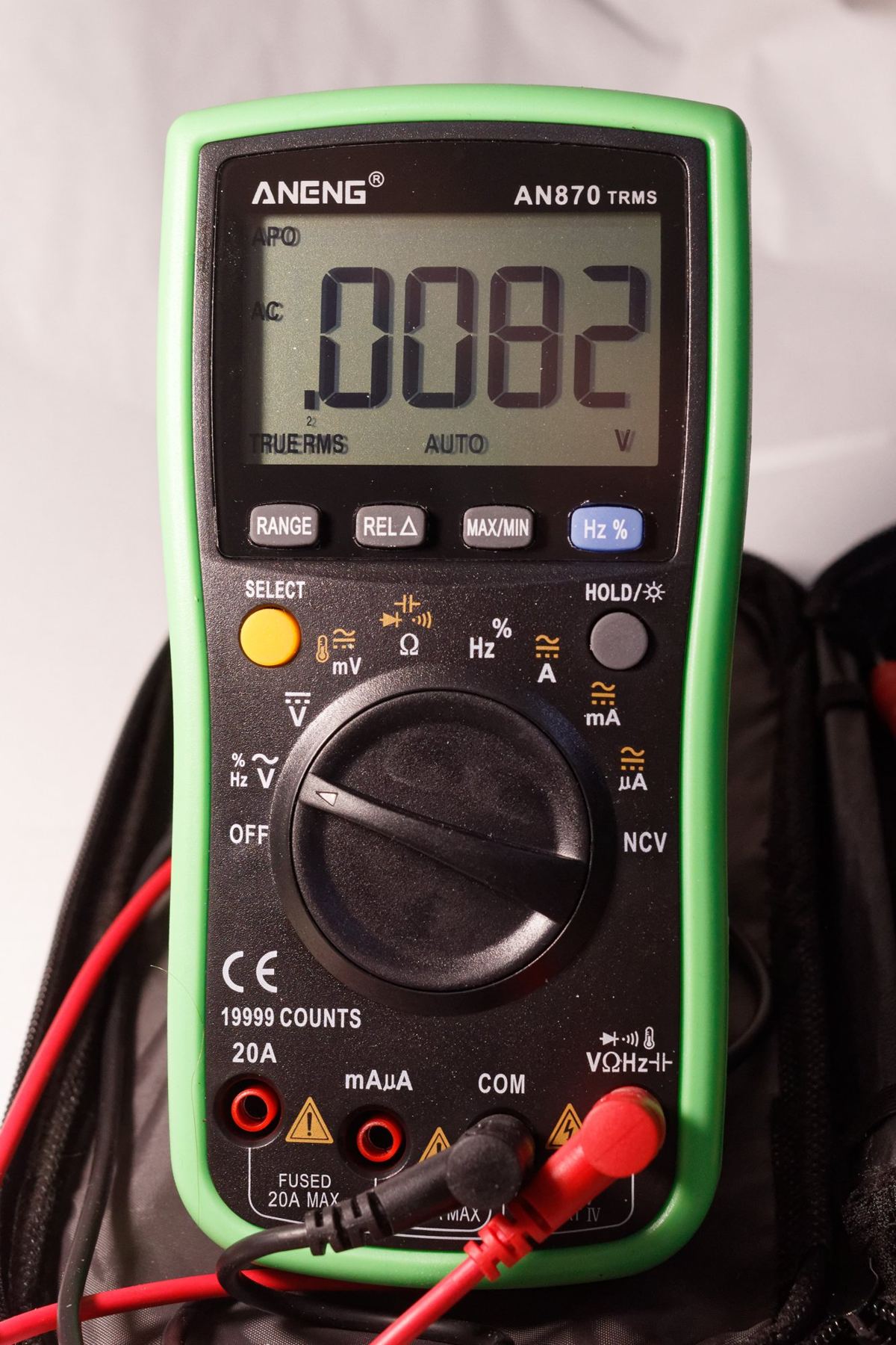 Digital multimeter with test leads