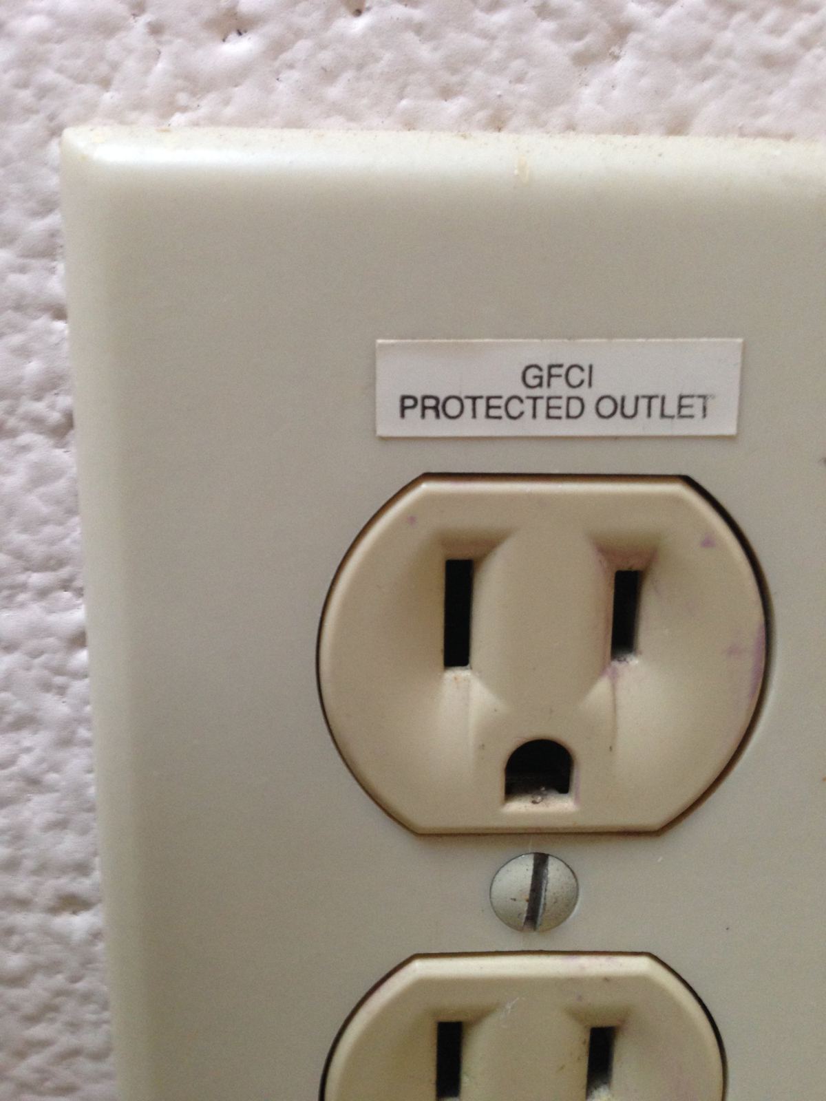 GFCI-protected outlet