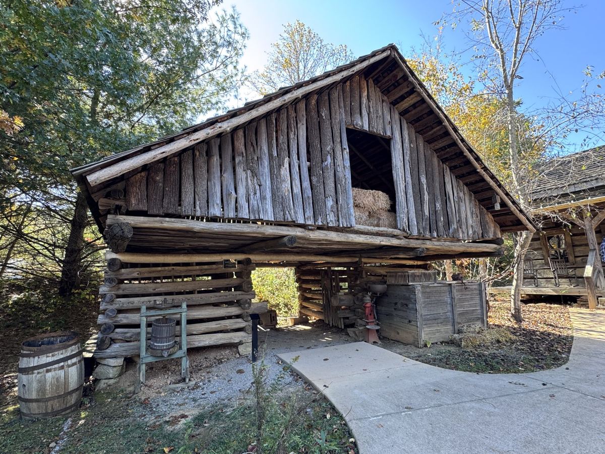 Wooden pole barn